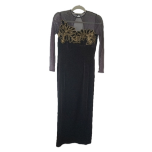 Vintage Scott McClintock Velvet Dress Chocolate Brown Size 4